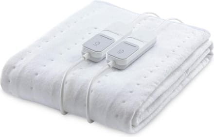 White-label® Elektrische Onderdeken 2 Persoons - Warmtedeken Elektrisch - Extra Zacht - Wit