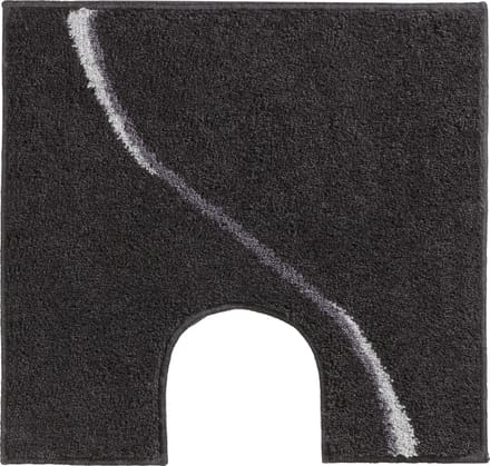 Casilin Carve WC-mat - 60 x 55 cm - Met uitsparing - Antislip - Grijs