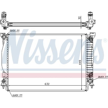 Radiator, motorkoeling NISSENS 60307A