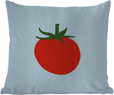Buitenkussen - Rood - Tomaat - Groente - 45x45 cm - Weerbestendig
