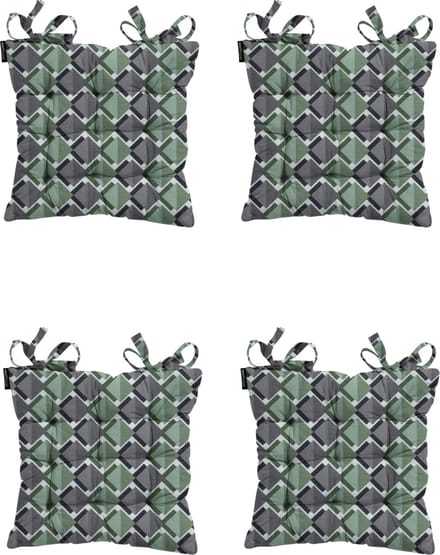 Madison - Zitkussen - Universeel - 4 stuks - 46 x 46 cm - Siem Green - Tuin - Toscane