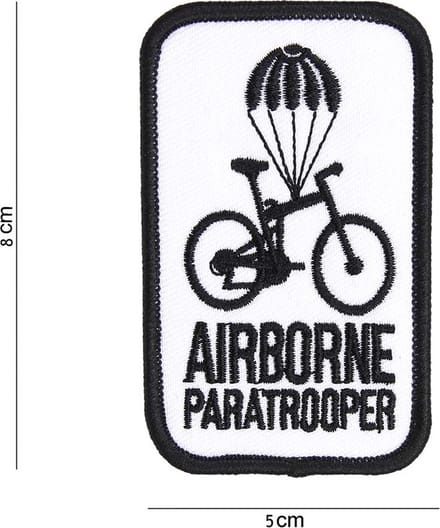 Embleem stof Paratrooper wit