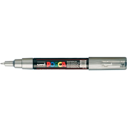 Posca marker met conische punt schrijfdikte extra-fijn zilver