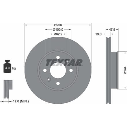 Remschijf TEXTAR 92144700