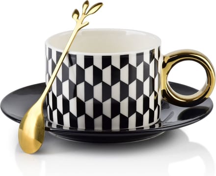 Affekdesign - Kendal reeks - unieke kop met schotel en lepel - 230ml