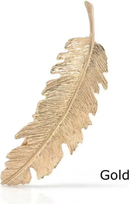 Scoby - 2 x Haarclip - Rose Gold - Veertje - Hair Clip - 9CM