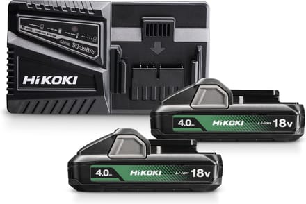 Hikoki Powerpack 18V 4.0Ah 2x BSL1840M + UC18YKSL - UC18YKSLWEZ