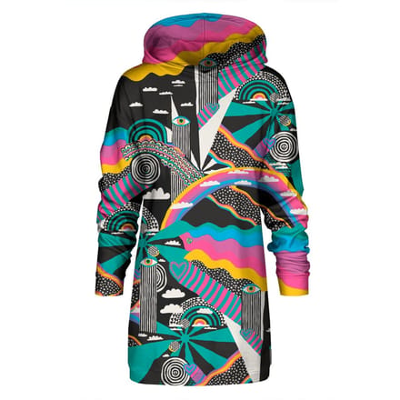"Rainbow Landscape" Oversize hoodiejurk
