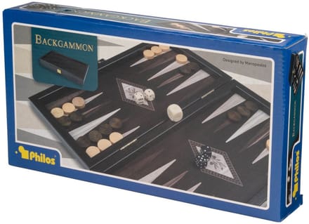 Philos Backgammon spel Kassette Skariana Klein reisspel.
