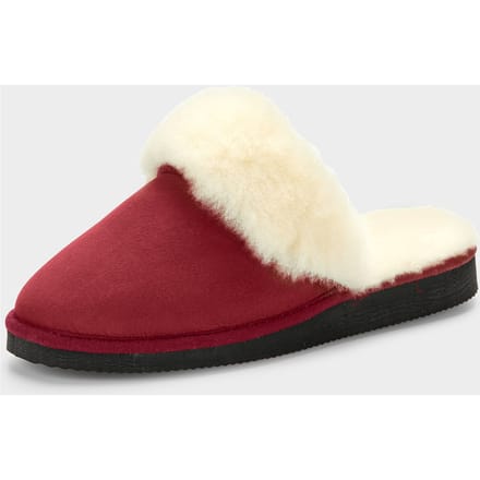 Pantoffels van lamsvacht - rood - Gr. 36 van Goldner Fashion
