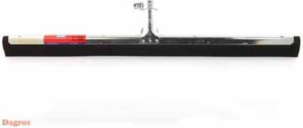 Vloertrekker metaal 55 cm zwart rubber