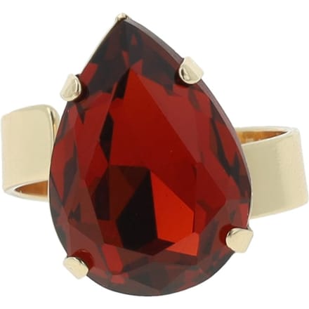OTAZU Classic Drop Ring Smoked Topaz Red Taglia: OS | Anelli Outlet | Donna | Rosso