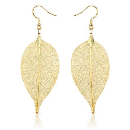 Dames oorhangers Blad oorbellen Leaf Goudkleurig