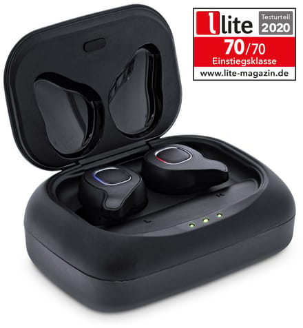 InLine® PURE Air TWS, Bluetooth-hoofdtelefoon met TWS, met Qi-Case PowerBank