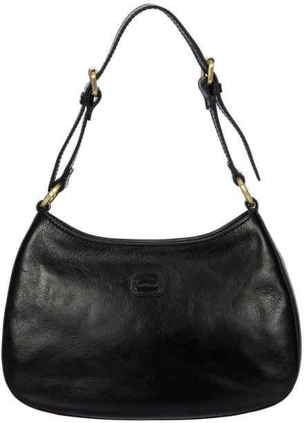 BRIC'S Leren schoudertas Volterra Shoulderbag Black zwart