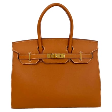 Hermès Birkin 30 Gouden Hardware in Bruin Togo Leer