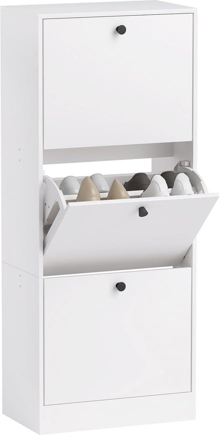HOMCOM - Schoenenkast - Spaanplaat - 47L x 28B x 115H cm - Wit