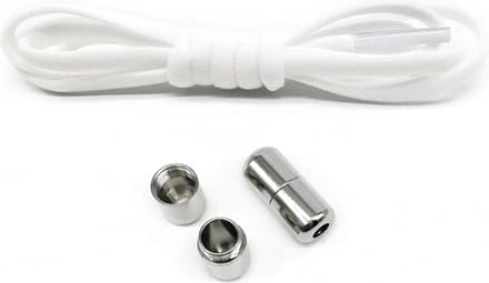 Hypify - Elastische Veters met lock gesp - Wit - No Tie - Schoenveters