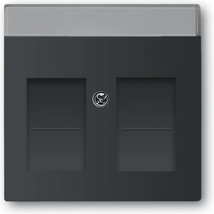 Busch Jaeger Future Linear centraalplaat modular jack zwart mat 1800-885