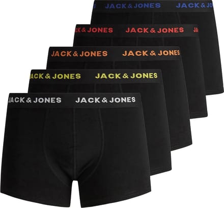 Jack & Jones Zwarte Boxershorts Heren JACBLACK Friday Multipack 5-Pack - Maat S