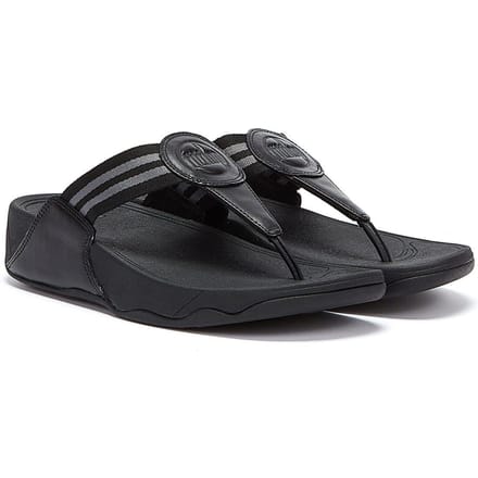 Fitflop Walkstar Webbing teenslippers voor dames - (Zwart)