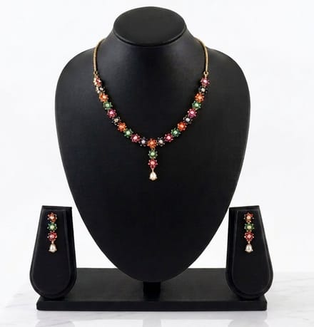 N3 Collecties Hoge kwaliteit Multi Kleur Choker Sieraden Set