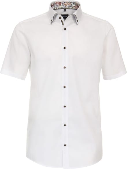 Wit Overhemd Korte Mouw Met Bloemen Print Venti - M