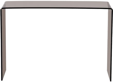 Vente-unique Consoletafel van gebogen gehard glas - Bruin - ALONZO