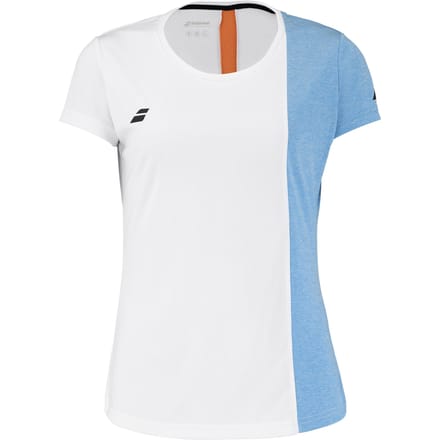 Babolat Play T-shirt Dames-Wit,Lichtblauw