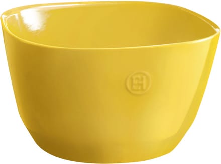 Emile Henry Serveerschaal / Saladeschaal Diep - 260 x 260 x 160 mm - Geel