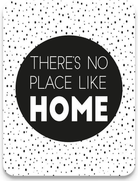 Verhuiskaarten 20 stuks - THERE IS NO PLACE LIKE HOME zwarte stippen - A6 - adreswijziging - Studio Juulz
