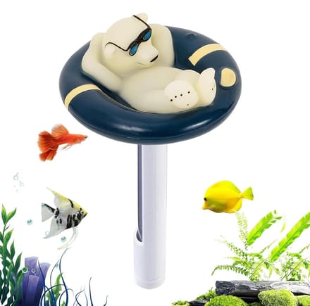 Drijvende Zwembadthermometer - Watermeter Spa - Watertemperatuur Meten - Grote Weergave - 20 cm - Wit