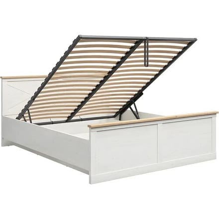Brw Bedstee 180x200 inclusief lattenbodem Victoria Wit en Hout