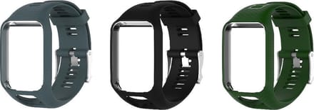 KELERINO. Siliconen bandjes geschikt voor TomTom Runner/Spark modellen - 3-pack