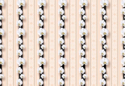 Fotobehang Flowers Floral Pattern | XL - 208cm x 146cm | 130g/m2 Vlies