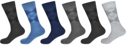 Sokken - Argyle - Geruit - 6 Paar - Maat 39-42 (207)
