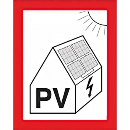 PV Systeem Waarschuwingsbord 105x148mm Zelfklevend - 182799