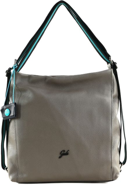 Gabs Leren schoudertas rugzak Aissa TG Bull Black Shoulder Bag Zinco grijs