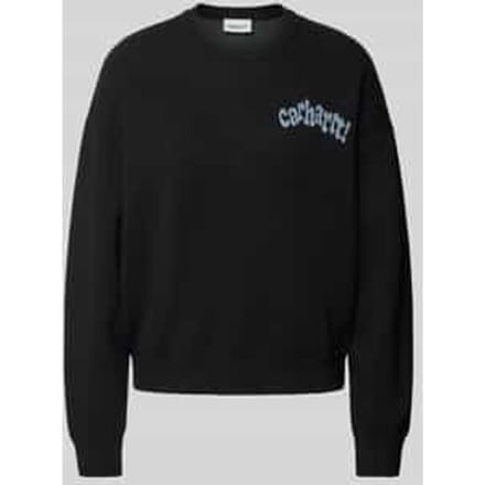 Gebreide pullover met labelprint, model 'AMOUR'
