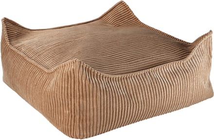 Wigiwama Corduroy Square Ottoman / Poef - 80x70x50cm - Toffee