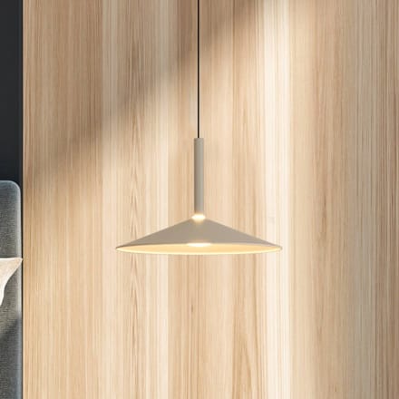 Mantra Iluminación Calice hanglamp, grijs, Ø 32 cm, in hoogte verstelbaar