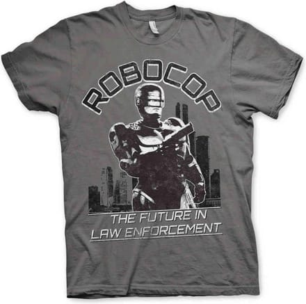 Robocop Heren Tshirt -S- The Future In Law Enforcement Grijs