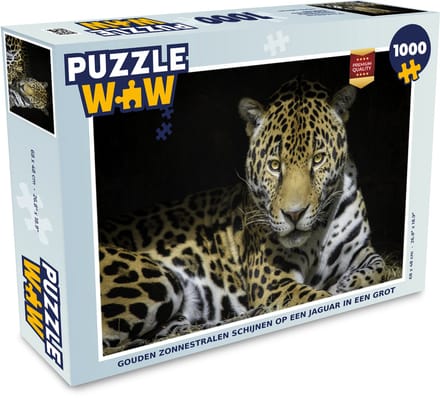 Puzzel Jaguar - Zon - Grot - Legpuzzel - Puzzel 1000 stukjes volwassenen