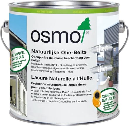Osmo Natuurlijke Olie Beits Buiten - Graffit-Zilver 1142 - 2.5 liter