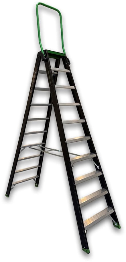 Rix Steigersystemen Dubbele oplooptrap met beugel 2 x 10 treden