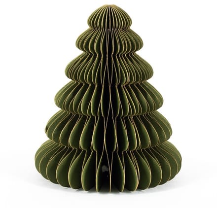 Papieren kerstboom groen 17cm