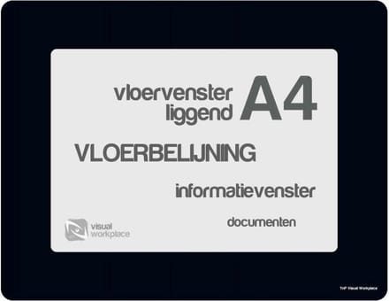 Vloervensters A4 (Zwart)