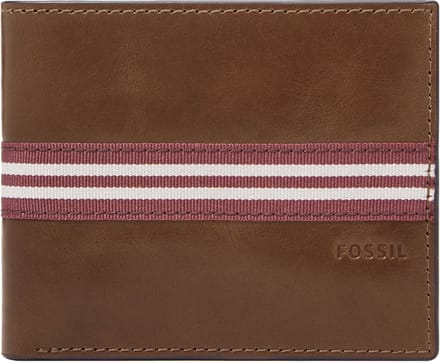 FOSSIL Portemonnee Jared Coin Pocket Bifold Brown Bruine
