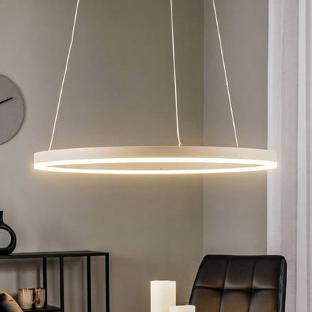 Arcchio LED hanglamp Albiona, beige, 1 ring, Ø 60 cm