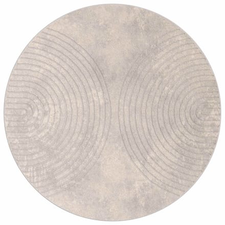 vidaXL - Binnen - kleed - GALATI - Beige - Ø - 120 - CM - Polyester